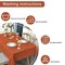 Rectangle Tablecloth - 52 x 70 Inch Rust Cream Spill Wrinkle Proof Damask Table Cloth, Fall, Harvest, Thanksgiving Tablecloths, Soft Polyester Oblong Table Cover for Kitchen Parties